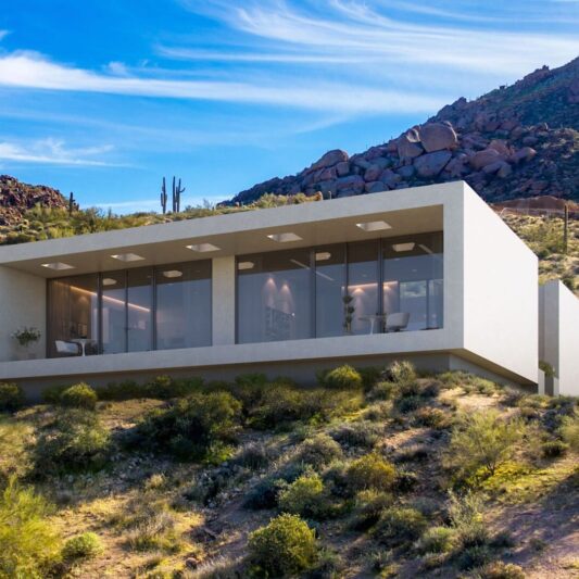 Myles Nelson McKenzie Design-Arizona Modern Desert Home Design-Front Elevation